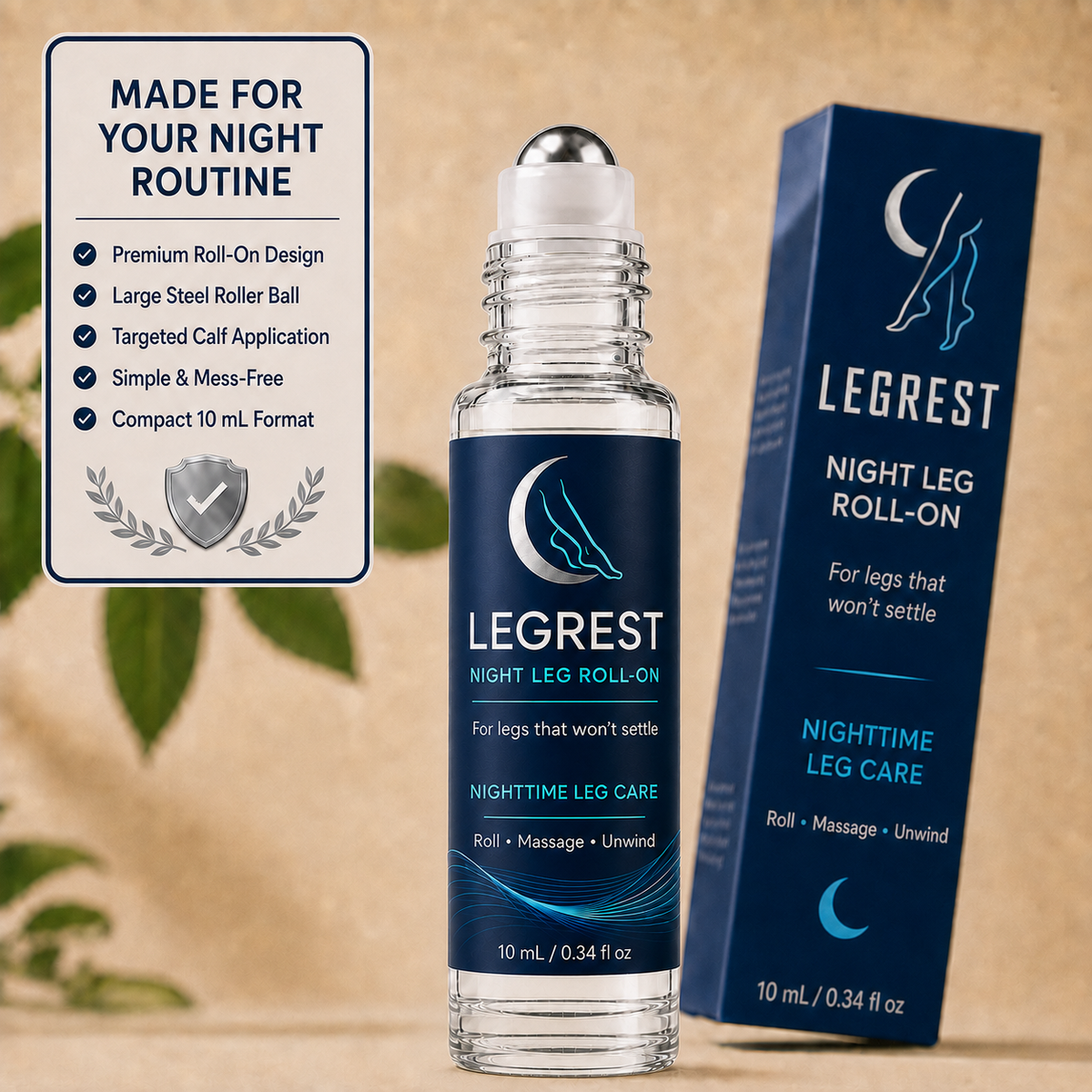 LegRest™ - Nighttime Relief Roll-On for Restless Legs
