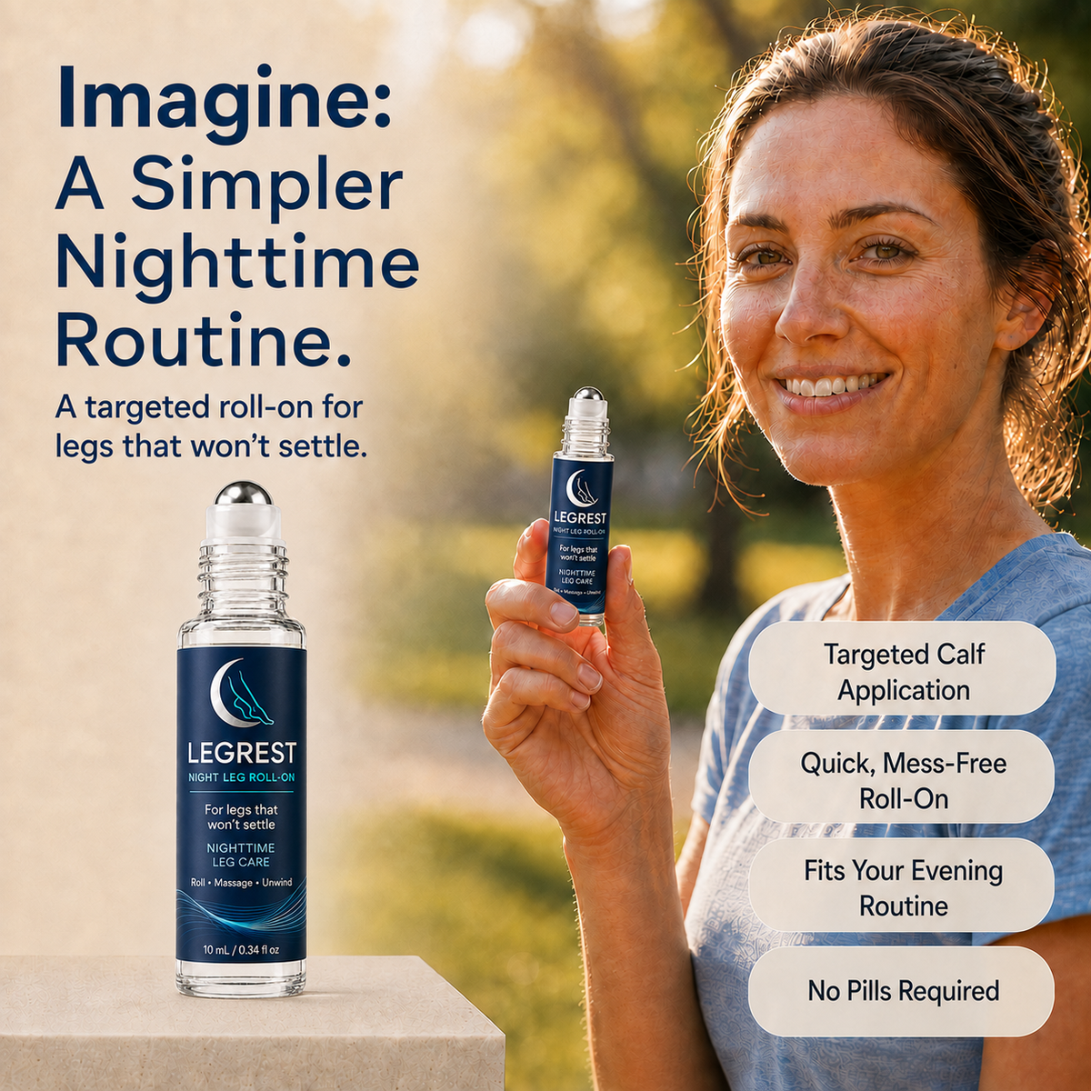LegRest™ - Nighttime Relief Roll-On for Restless Legs