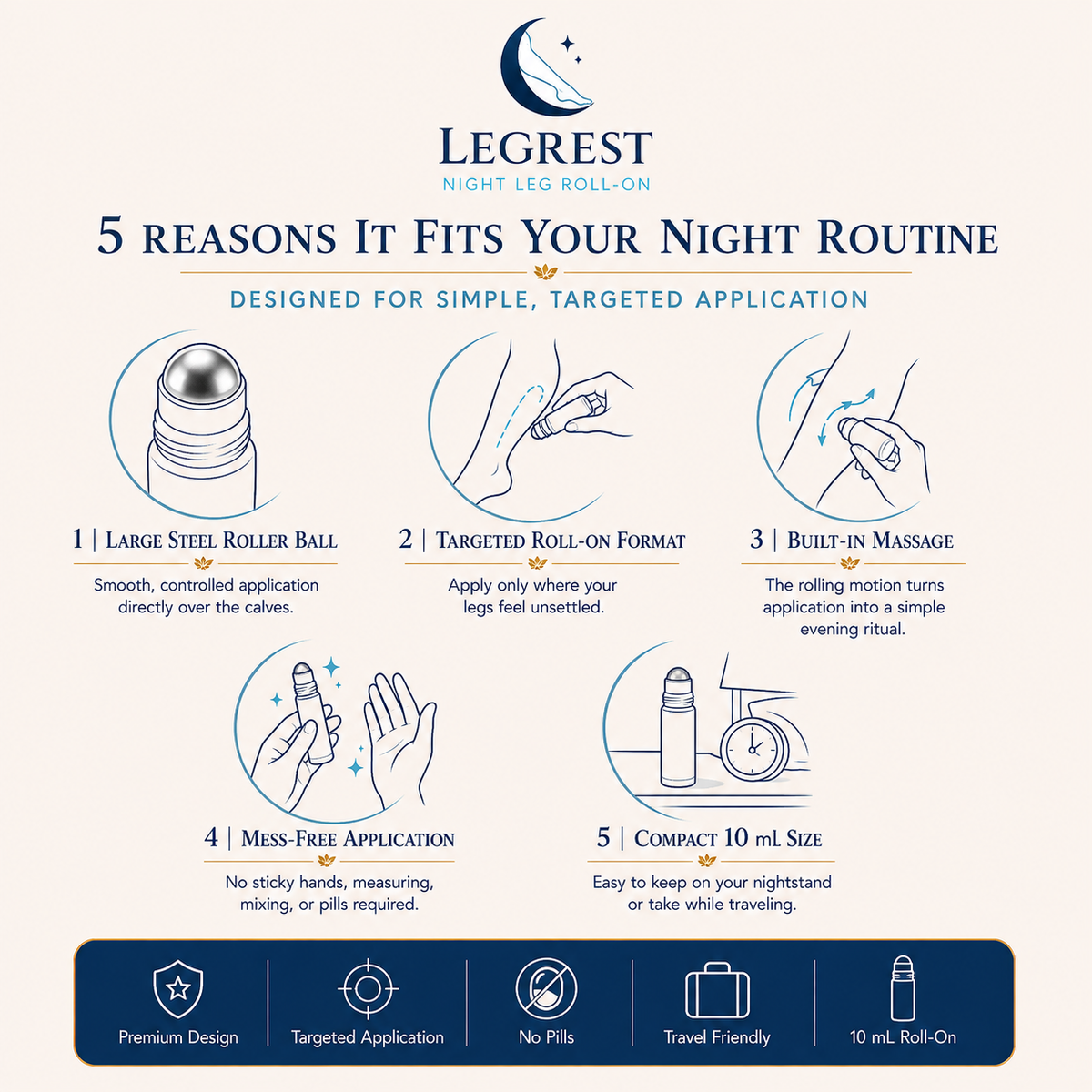 LegRest™ - Nighttime Relief Roll-On for Restless Legs