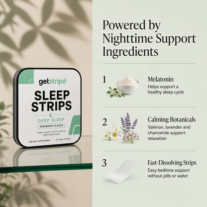Getstripd SleepStrips Calm Night - Raspberry, 30-Day Supply