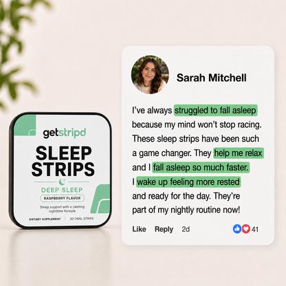 Getstripd SleepStrips Calm Night - Raspberry, 30-Day Supply